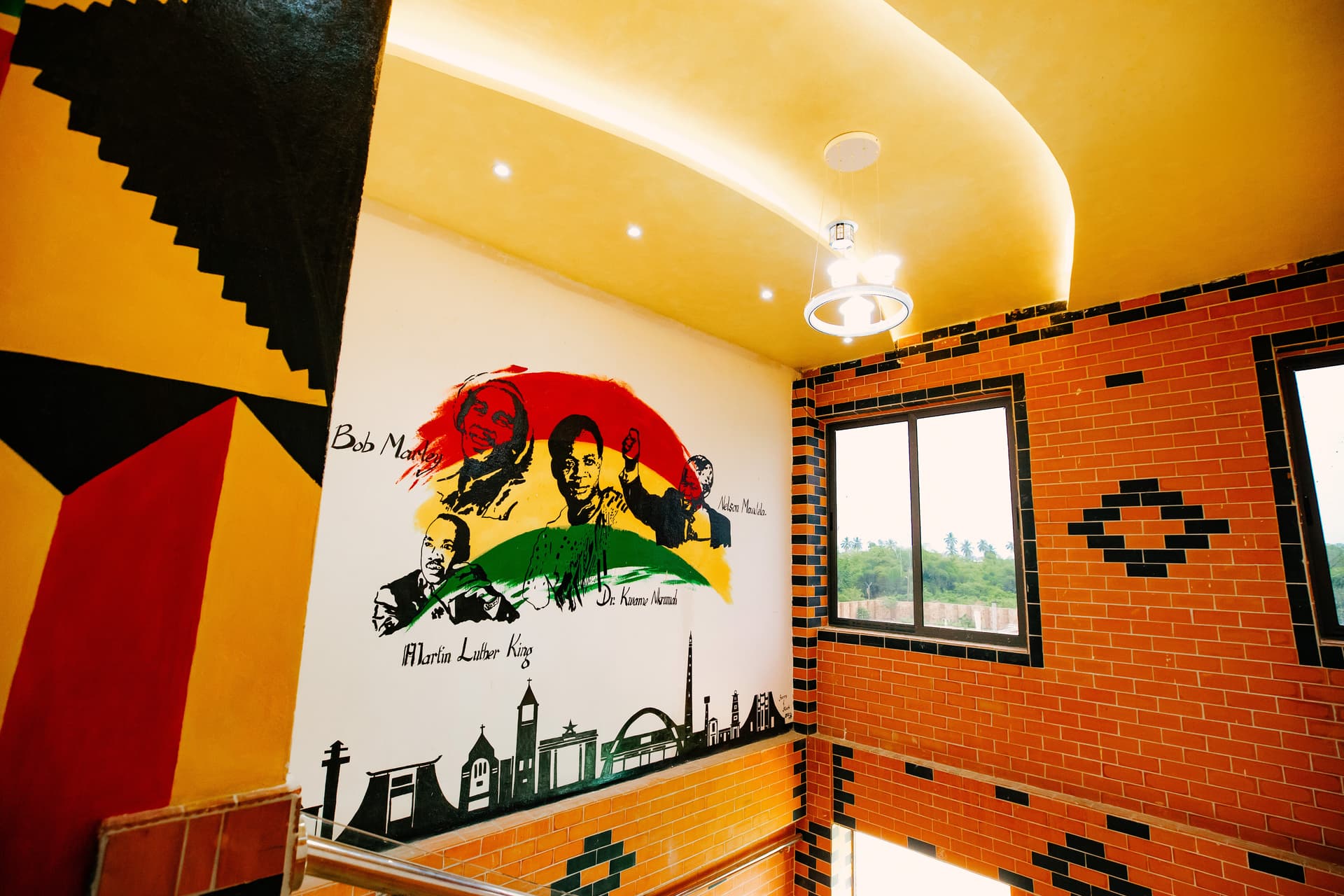 Colorful mural at Danyame